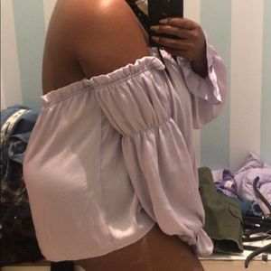 Lavender Satin Blouse